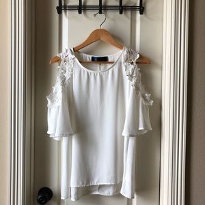 NWT White Lacy Blouse
